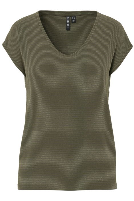 Pieces pcbillo tee lurex stripes jrs noos